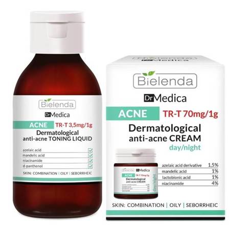 Bielenda Dr Medica Acne Cream and Face Tonic against Acne with Active Substances 50x250ml