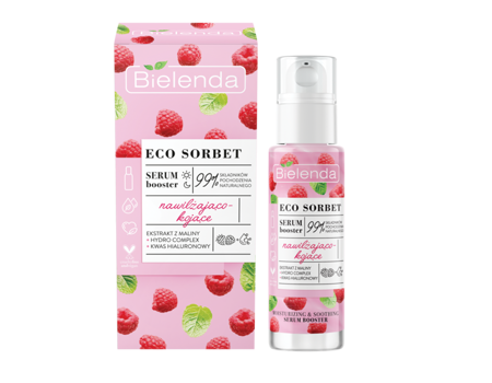 Bielenda Eco Sorbet Moisturizing and Soothing Raspberry Serum Booster for Sensitive Skin 30ml