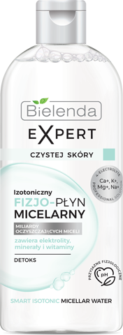 Bielenda Expert Clean Skin Isotonic Physio-Liquid Micellar Water Detox with Vitamins 400ml