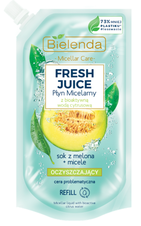 Bielenda Fresh Juice Cleansing Micellar Water with Melon Refill for Problematic Skin 500ml