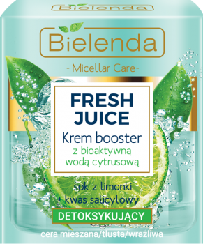 Bielenda Fresh Juice Detoxifying Face Cream with Bioactive Citrus Water and Lime for Oily and Combination Skin  50ml