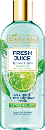 Bielenda Fresh Juice Detoxifying Micellar Liquid with Lime for Combination and Oily Skin 500ml