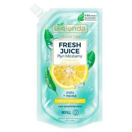 Bielenda Fresh Juice Refreshing Micellar Water with Lemon Refill for Tired Skin 45ml