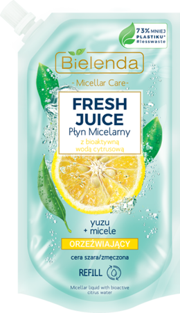 Bielenda Fresh Juice Refreshing Micellar Water with Lemon Refill for Tired Skin 500ml