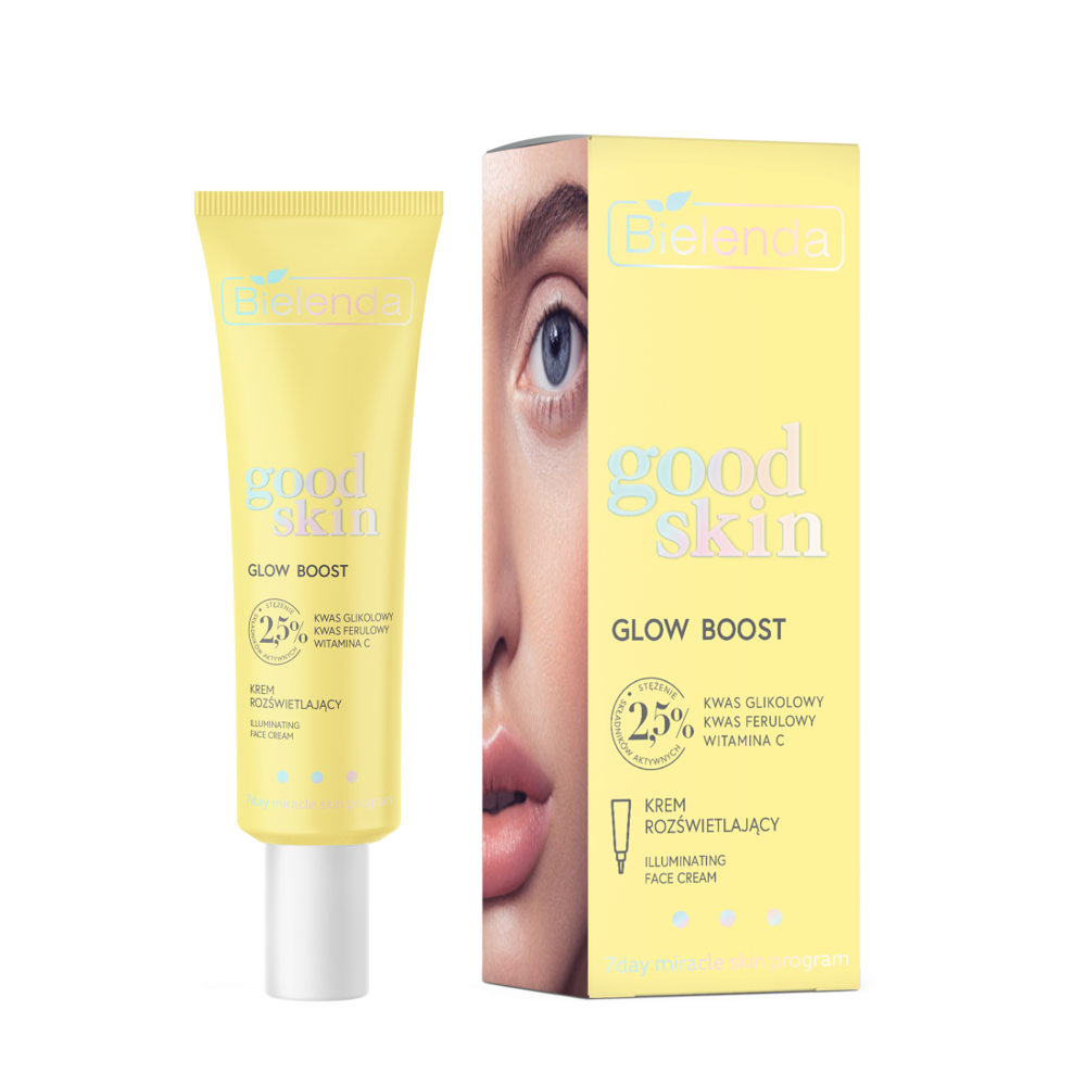 Bielenda Good Skin Glow Boost Illuminating Cream with Glycolic Acid Vitamin C and Ferulic Acid 50ml