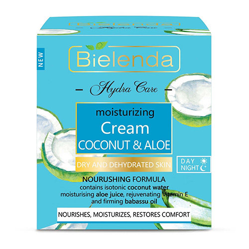 Bielenda Hyfra Care Moisturizing Face Cream with Coconut and Aloe for Dry and Dehydrated Skin 50ml