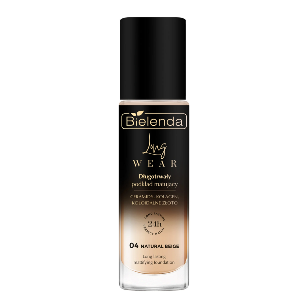 Bielenda Long Wear Long-Lasting Mattifying Foundation 04 Natural Beige 30ml