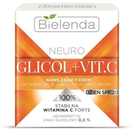 Bielenda Neuro Glicol Vitamin C Moisturizing Face Cream for Skin Pigmentation with SPF20 50ml