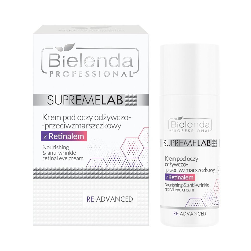 Bielenda Professional SupremeLab Re-Advanced Nourishing and Anti-Wrinkle Eye Cream with Retinal 0.03% 15ml