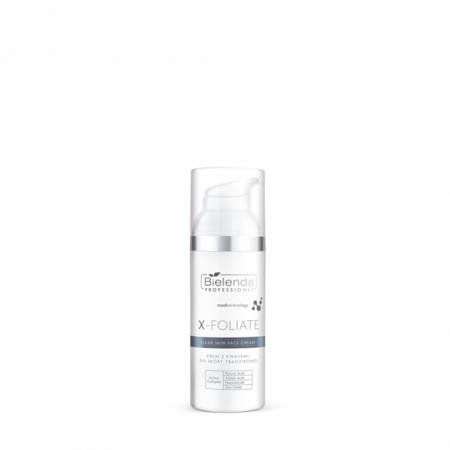 Bielenda Professional X-Foliate Clear Skin Face Cream with Acids for Acne 50ml