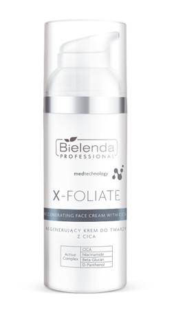Bielenda Professional X-Foliate Regenerating Face Cream with Cica for All Skin Types 50ml