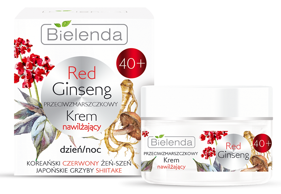 Bielenda Red Ginseng Anti-Wrinkle Moisturizing Cream 40+ for Day and Night 50ml