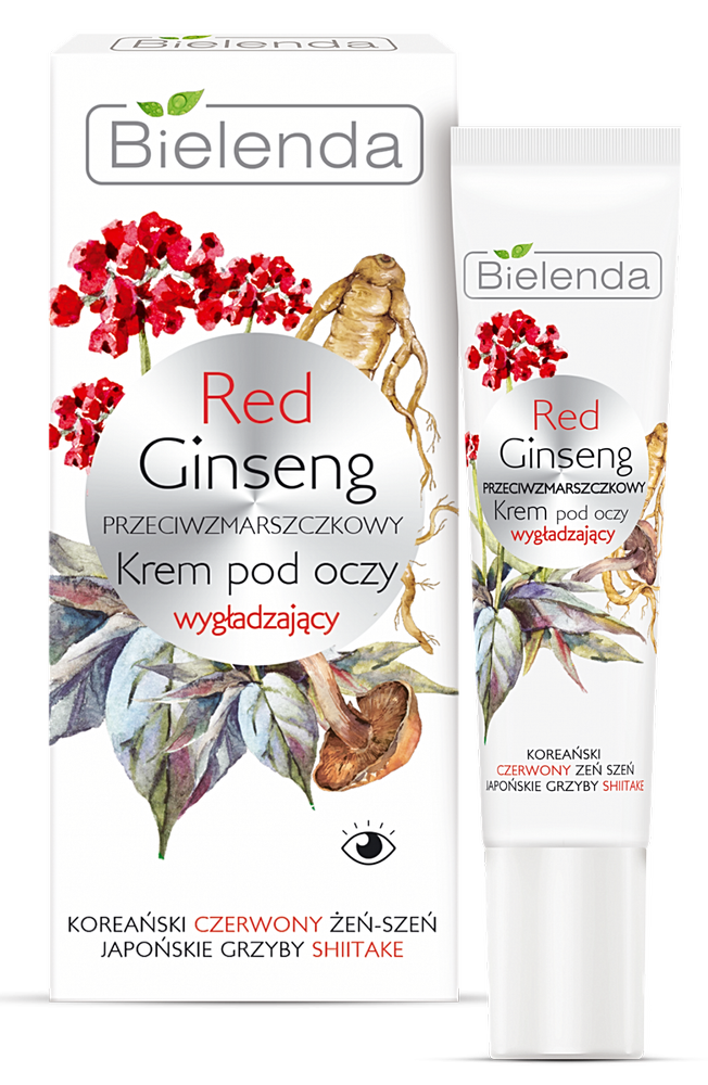 Bielenda Red Ginseng Anti-Wrinkle Smoothing Eye Cream for Mature Skin 15ml