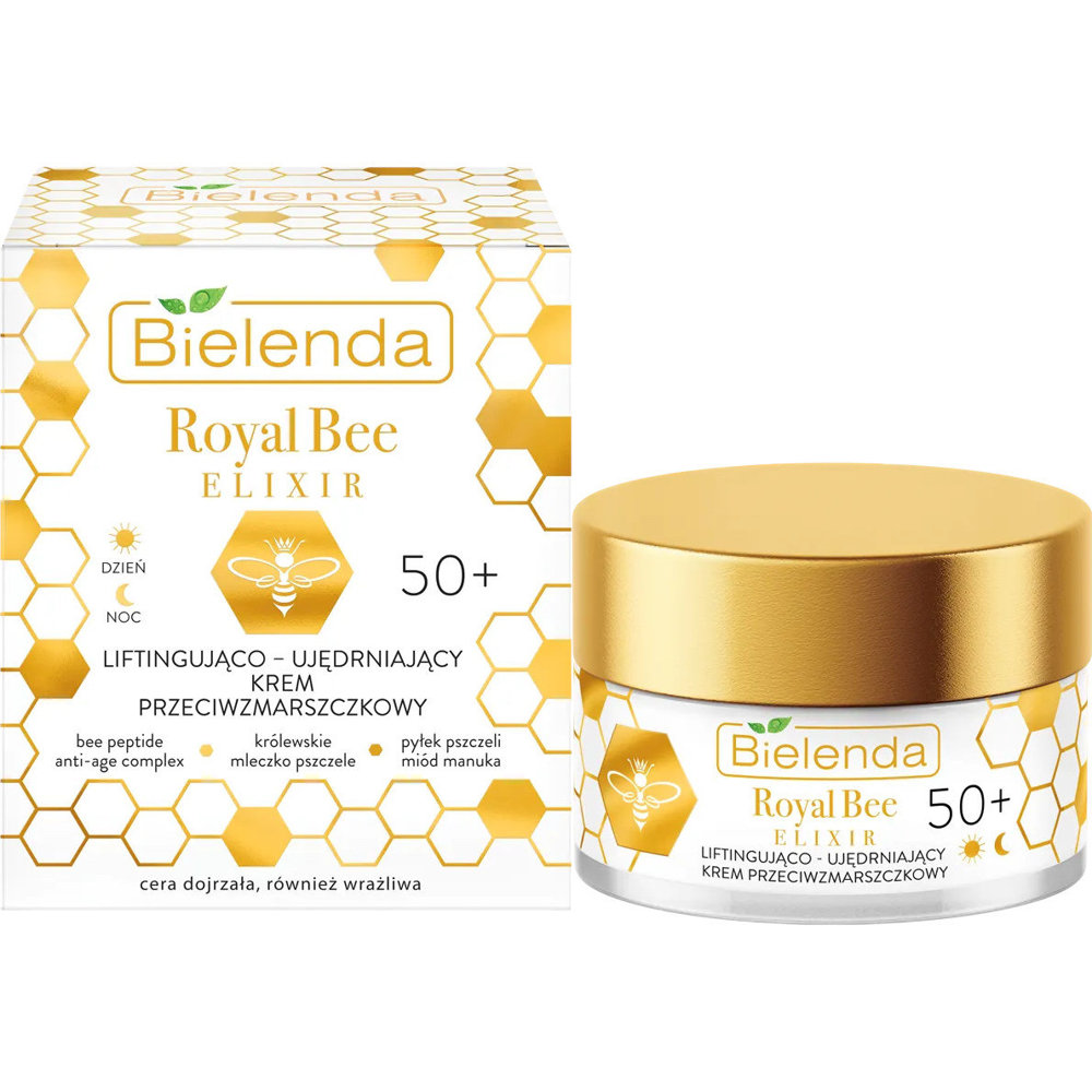 Bielenda Royal Bee Elixir Antiwrinkle 50+ Lifting and Firming Face Cream for Day and Night 50ml