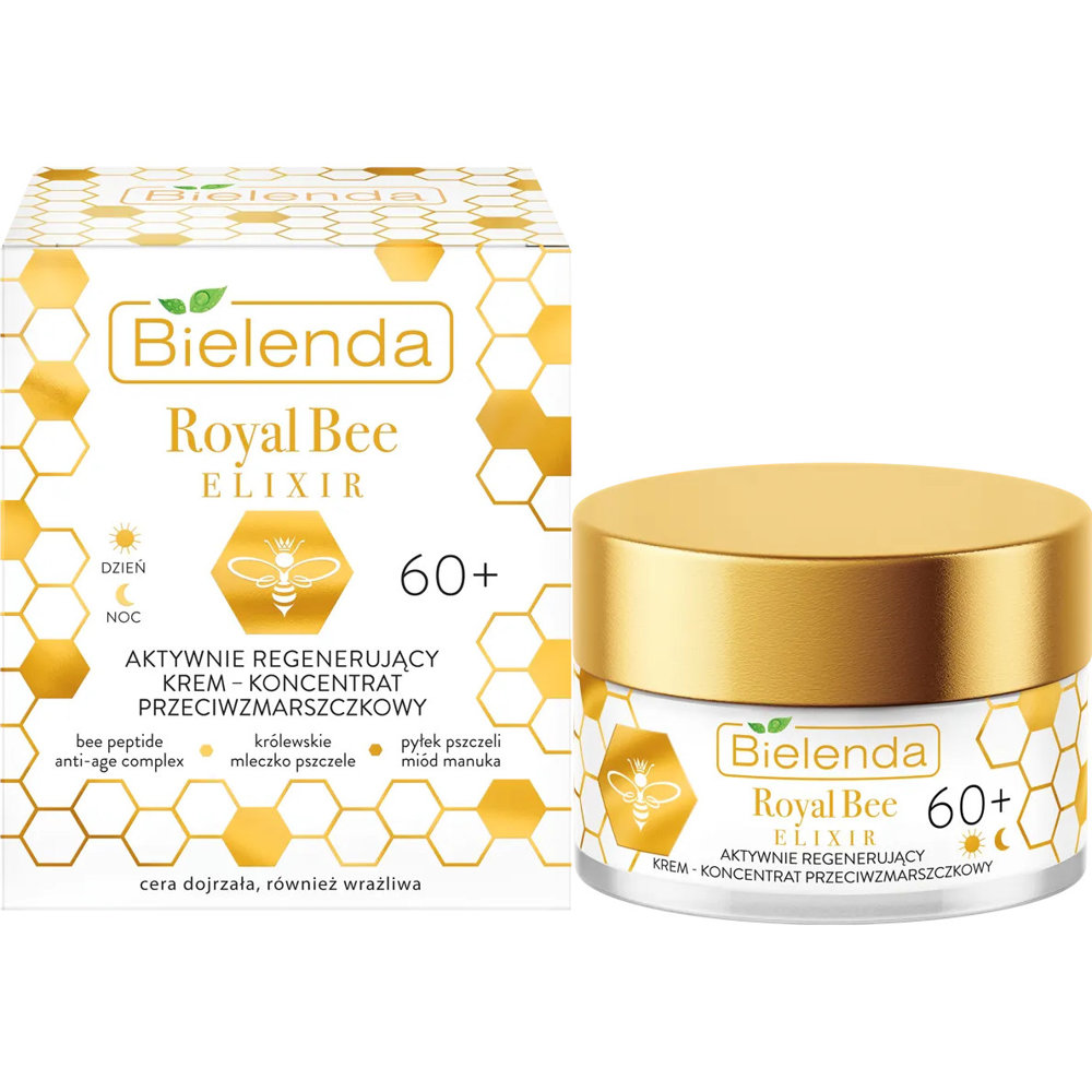 Bielenda Royal Bee Elixir Antiwrinkle 60+ Regenerating Face Cream Concentrate for Day and Night 50ml