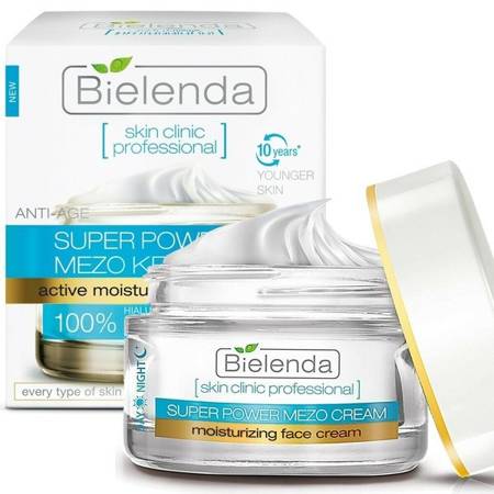 Bielenda Skin Clinic Super Power Mezo Moisturising Face Day and Night Cream for All Skin Types 50ml