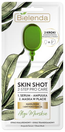 Bielenda Skin Shot 2 Step Moisturizing and Antioxidating Mask Serum with Marine Algae 3ml 