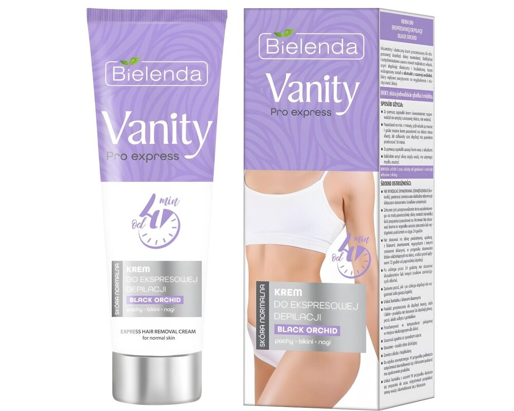 Bielenda Vanity Pro Express for Express Depilation Bikini Armpits Legs with Black Orchid Normal Skin 75ml