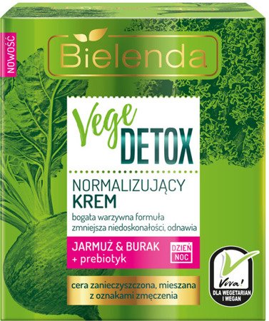Bielenda Vege Detox Normalising Day and Night Face Cream with Beetroot for Combination and Oily Skin 50ml