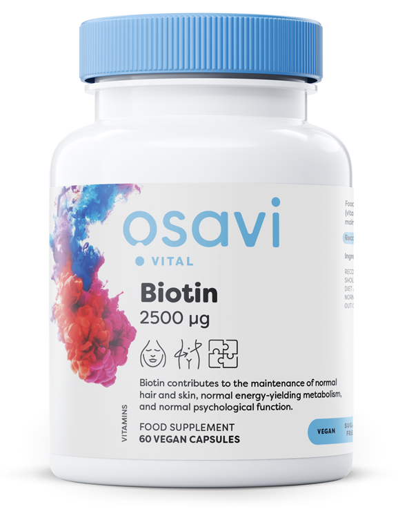 Biotin, 2500mcg - 60 vegan caps