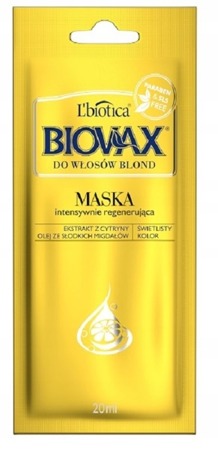 Biovax Regenerating Mask for Blond Hair 20ml