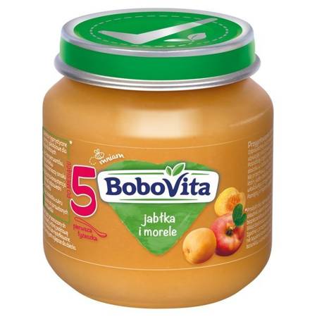 BoboVita Apples and Apricots Mousse for Infants after 5th Month without Sugar 125g