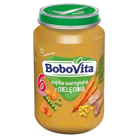 BoboVita Vegetable Soup Dish with Veal for Infants after 6th Month 190g