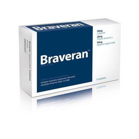 Braveran Diet Supplement for Men 8 Tablets