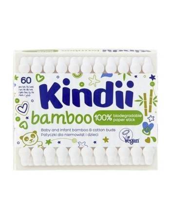 Cleanic Kindii Bambo Hygienic Cotton Buds for The Care of Ears Eyes and Nose 60pcs