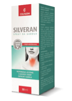 Colfarm Silveran Spray Throat Relieves Pain Burning Eucalyptus Glycerin 30ml