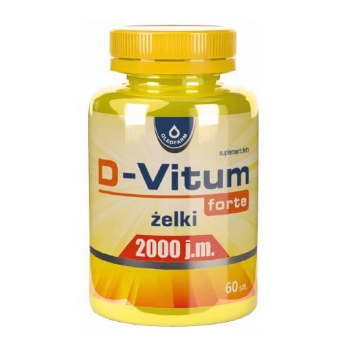 D-Vitum Forte 2000 IU Jellies for Children over 10 Years of Age and Adults 60 Pieces