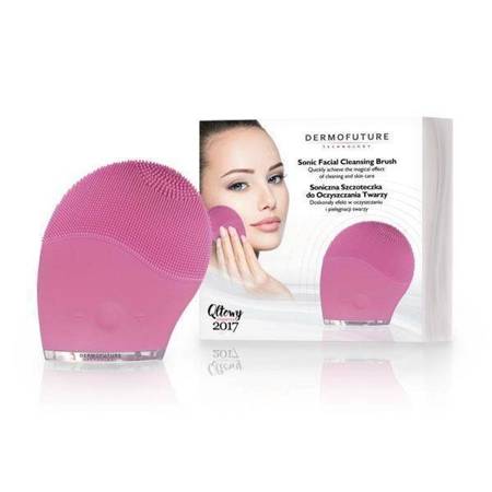 Dermofuture Pink Sonic Facial Cleansing Silicone Brush 1 Piece