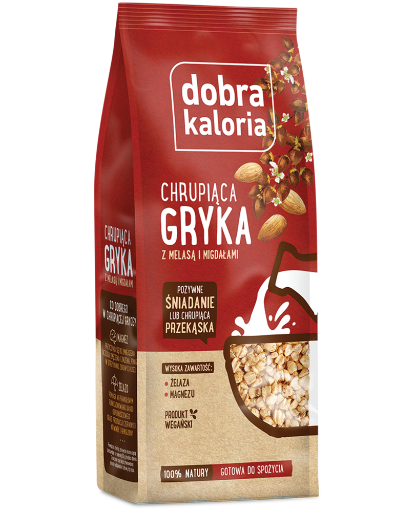 Dobra Kaloria Bio Vege Crunchy Buckwheat with Molasses and Almonds 100g