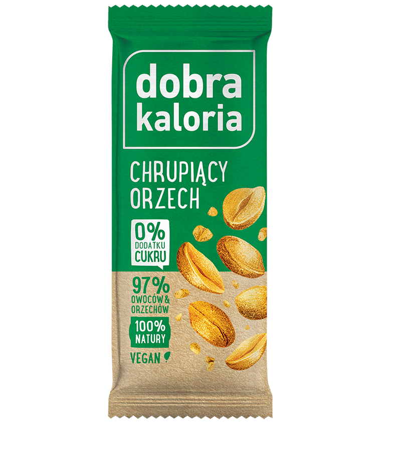 Dobra Kaloria Fruit Bar Crunchy Walnut Perfect Healthy Snack without Sugar  35g