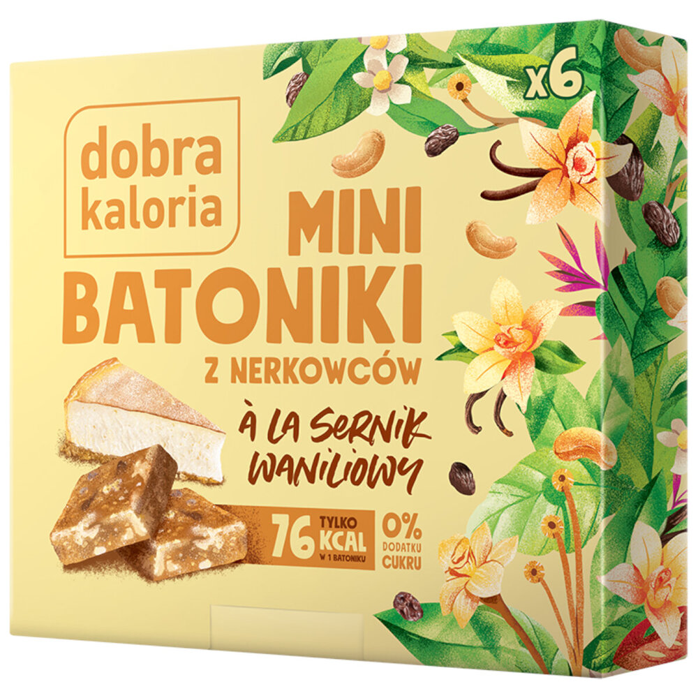 Dobra Kaloria Mini Cashew Bars a la Vanilla Cheesecake 6x17g