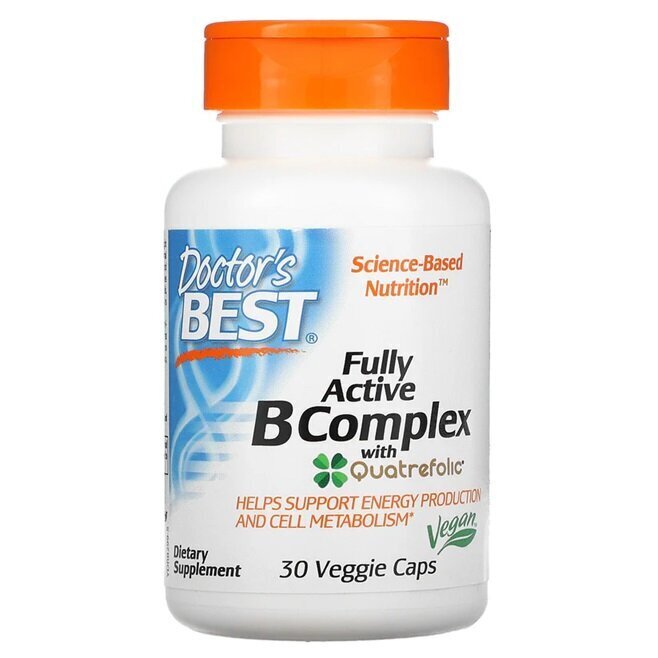 Doctor's Best Fully Active B-Complex with Quatrefolic 30 Vcapsules