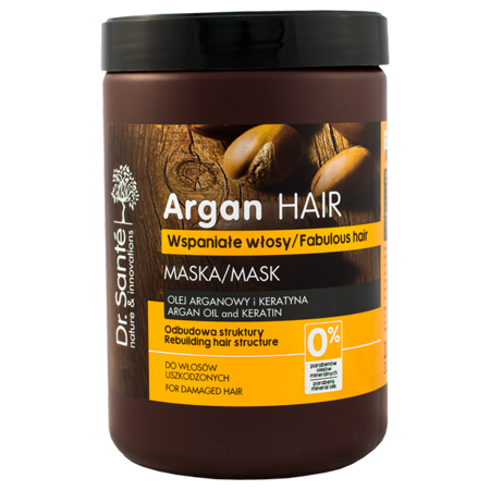 Dr. Sante Argan Hair Creamy Mask with Argan Oil and Keratin for Damaged Hair 1000ml