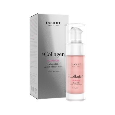 DuoLife Pro Collagen Elixir Rose Lifting Elixir for Skin Around Eyes Lips and Neck 30ml