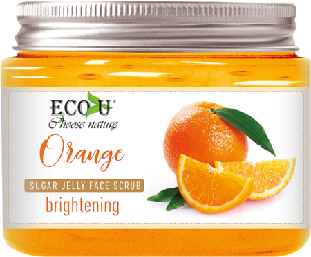 EcoU Orange Sugar Jelly Face Scrub Brightening 140g