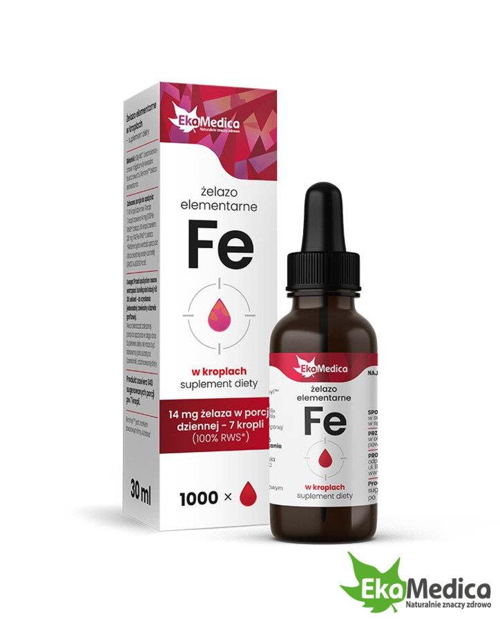 EkaMedica Elemental Iron in Drops for Red Blood Cells and Hemoglobin 30ml 