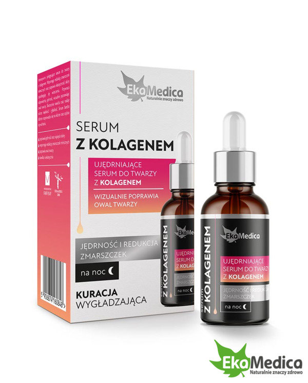 EkaMedica Firming Night Serum with Collagen Reducing Wrinkles 20ml