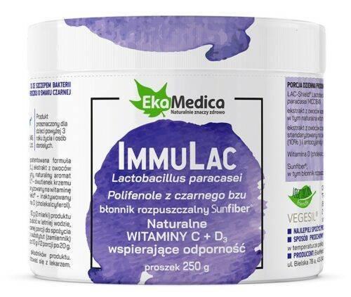 EkaMedica ImmuLac Supports Immune System Soluble Fiber Vitamin C D3  Powder 250g 