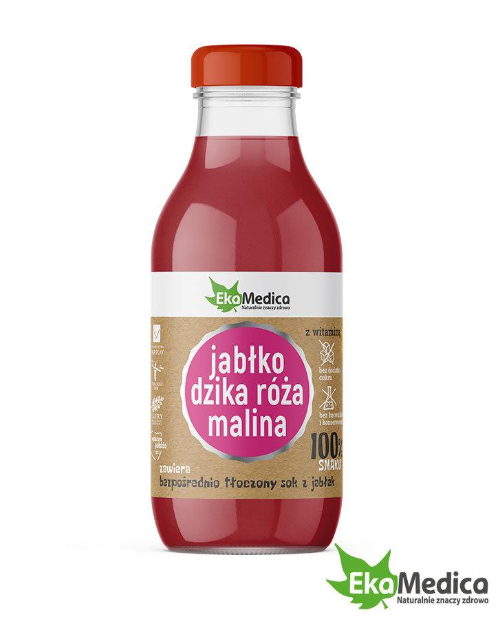 EkaMedica Juice 100% Apple Rosehip Raspberry 300ml