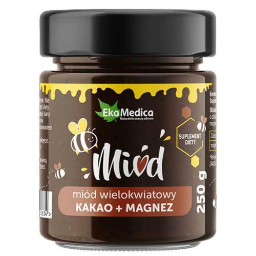 EkaMedica Multiflower Honey with Cocoa and Magnesium for Fatigue and Muscle Functions 250ml