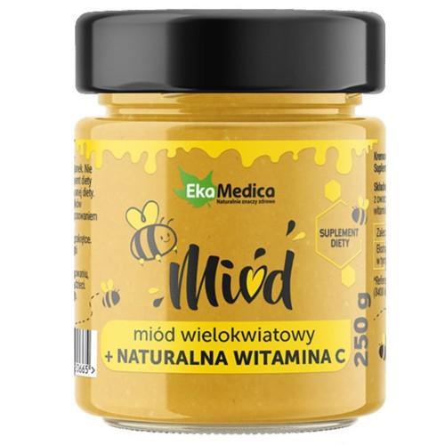 EkaMedica Multiflower Honey with Natural Vitamin C for Immune System and Energy Metabolism 250ml