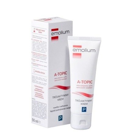 Emolium A-topic Tri-active Cream for Dry and Atopic Skin 50ml
