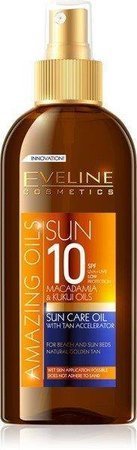 Eveline Amazing Oils Sun Care Oil with Tan Accelerator with SPF 10 150ml