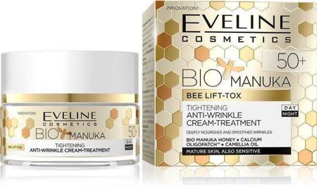 Eveline Bio Manuka 50+ Anti-Wrinkle Day and Night Cream for Mature Skin 50ml 