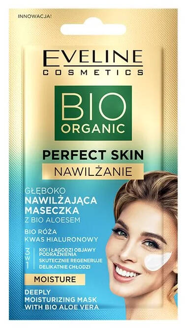 Eveline Bio Organic Perfect Skin Moisturizing Mask with Aloe and Rose Extract 8ml