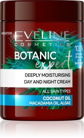 Eveline Botanic Expert Deeply Moisturizing Day and Night Cream with Coconut Oil for All Skin Types 100ml 